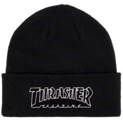 Thrasher Outlined Logo Beanie - Black