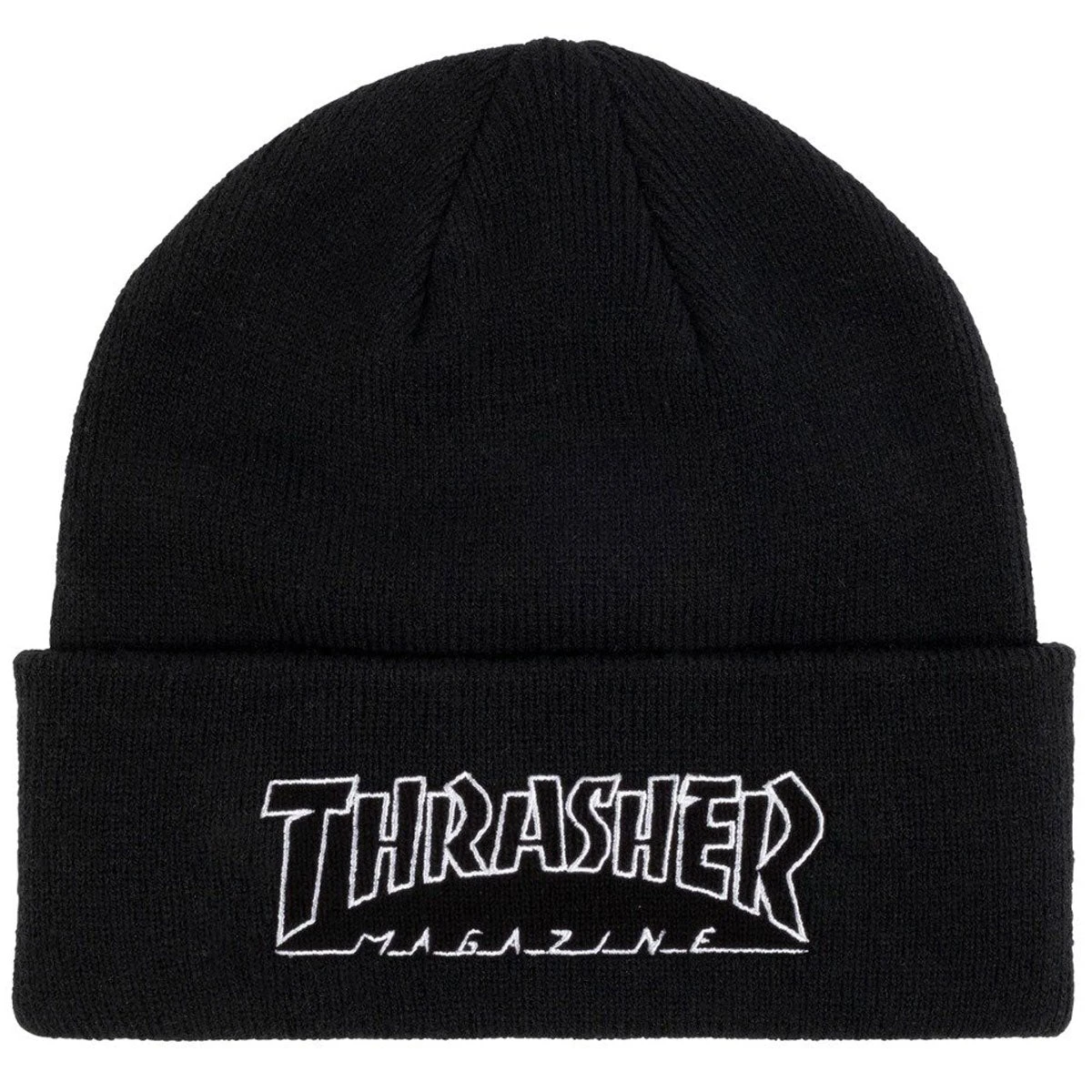 Thrasher Outlined Logo Beanie - Black 1 Thrasher Outlined Logo Beanie - Black