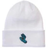 Santa Cruz Screaming Hand Long Shoreman Beanie - White