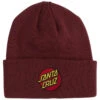 Santa Cruz Classic Dot Long Shoreman Beanie - Maroon