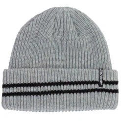 Santa Cruz Pit Long Shoreman Beanie - Heather Grey/Black