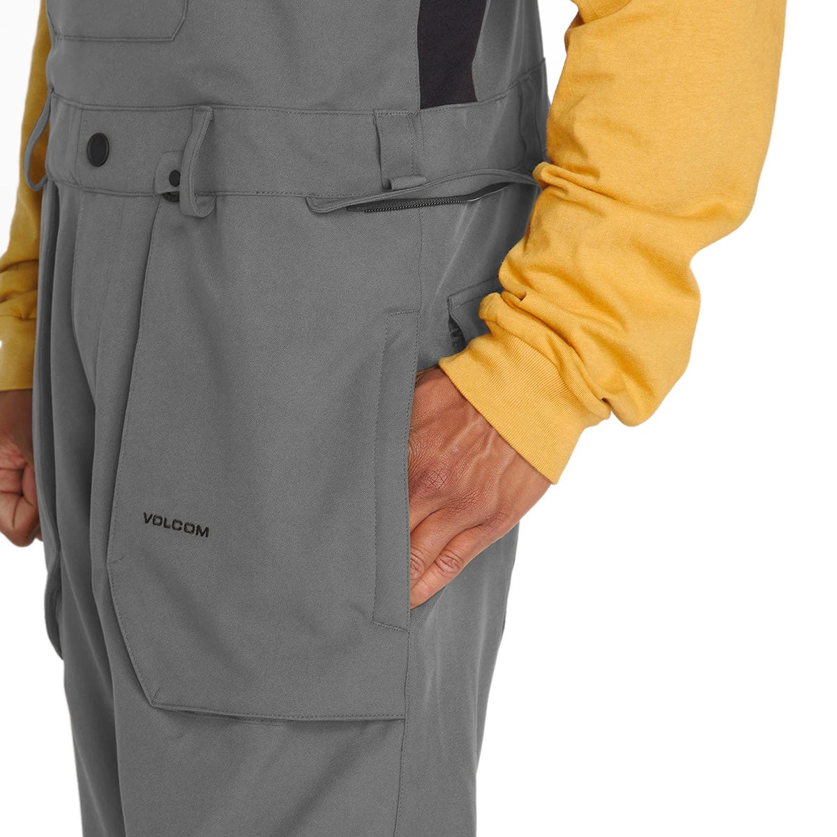 Volcom Roan Bib Overall Snowboard Pants - Dark Grey 3 Volcom Roan Bib Overall Snowboard Pants - Dark Grey - Image 3