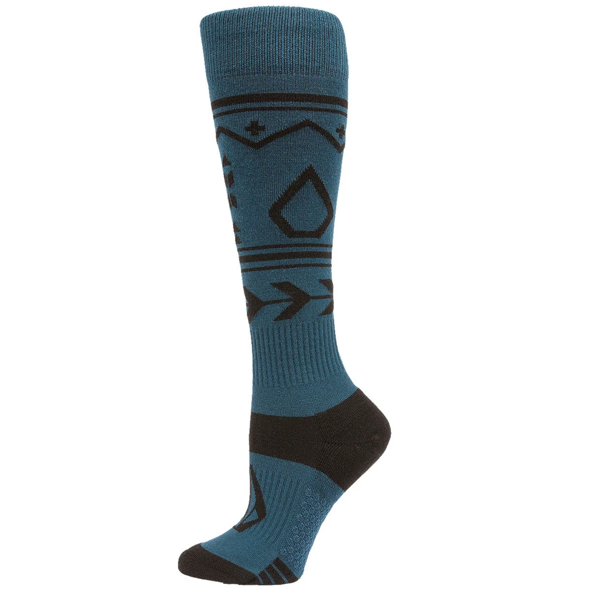 Volcom Womens Ttt Snowboard Socks - Storm Blue - XS/SM 2 Volcom Womens Ttt Snowboard Socks - Storm Blue - XS/SM - Image 2