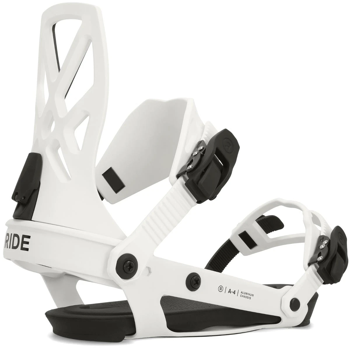 Ride A-4 2024 Snowboard Bindings - White 1 Ride A-4 2024 Snowboard Bindings - White