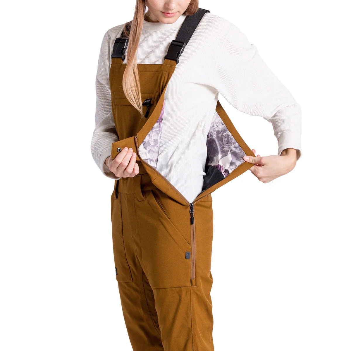 L1 Womens Loretta Overall 2023 Snowboard Pants - Amber 3 L1 Womens Loretta Overall 2023 Snowboard Pants - Amber - Image 3