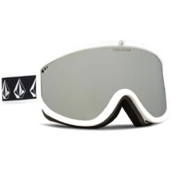 Volcom Footprints Snowboard Goggles - White Rerun/Silver Chrome -Ski Equipment Store 884932380597 3