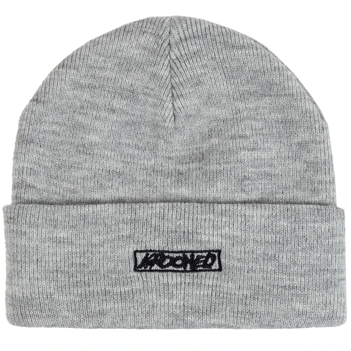 Krooked Moonsmile Script Beanie - Heather/Black 1 Krooked Moonsmile Script Beanie - Heather/Black