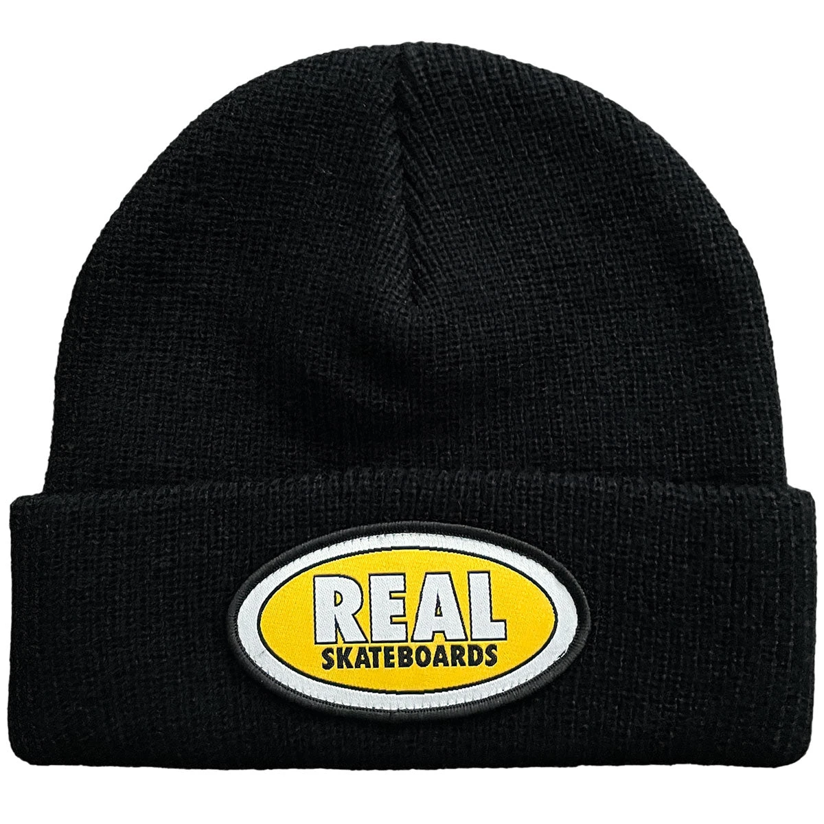 Real Oval Beanie - Black/Yellow 1 Real Oval Beanie - Black/Yellow