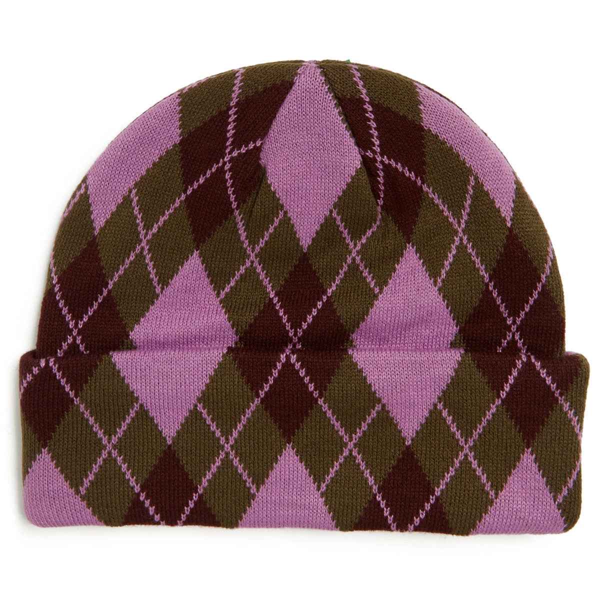 Corduroy Argyle Beanie - Army 2 Corduroy Argyle Beanie - Army - Image 2