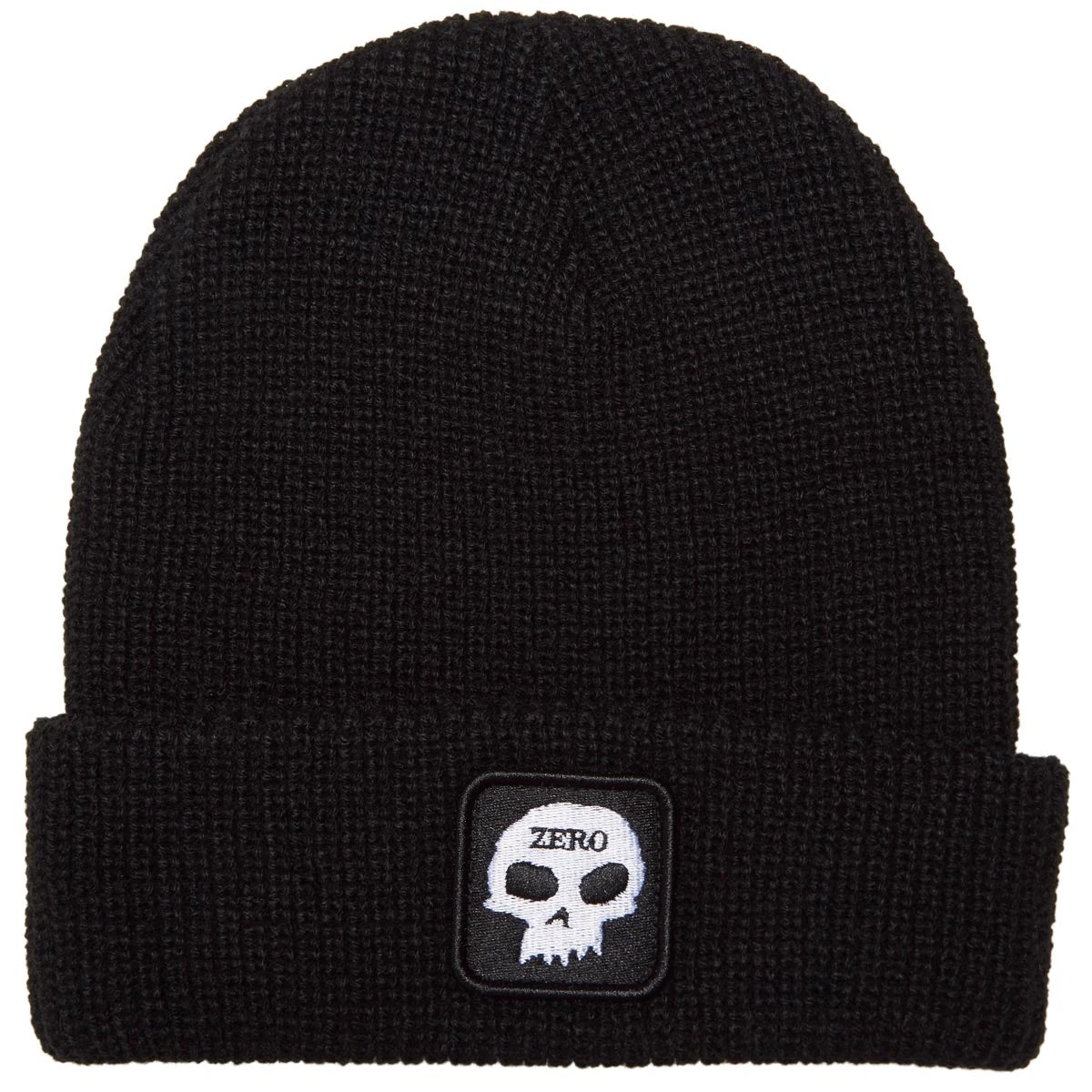 Zero Single Skull Patch Beanie - Black 1 Zero Single Skull Patch Beanie - Black