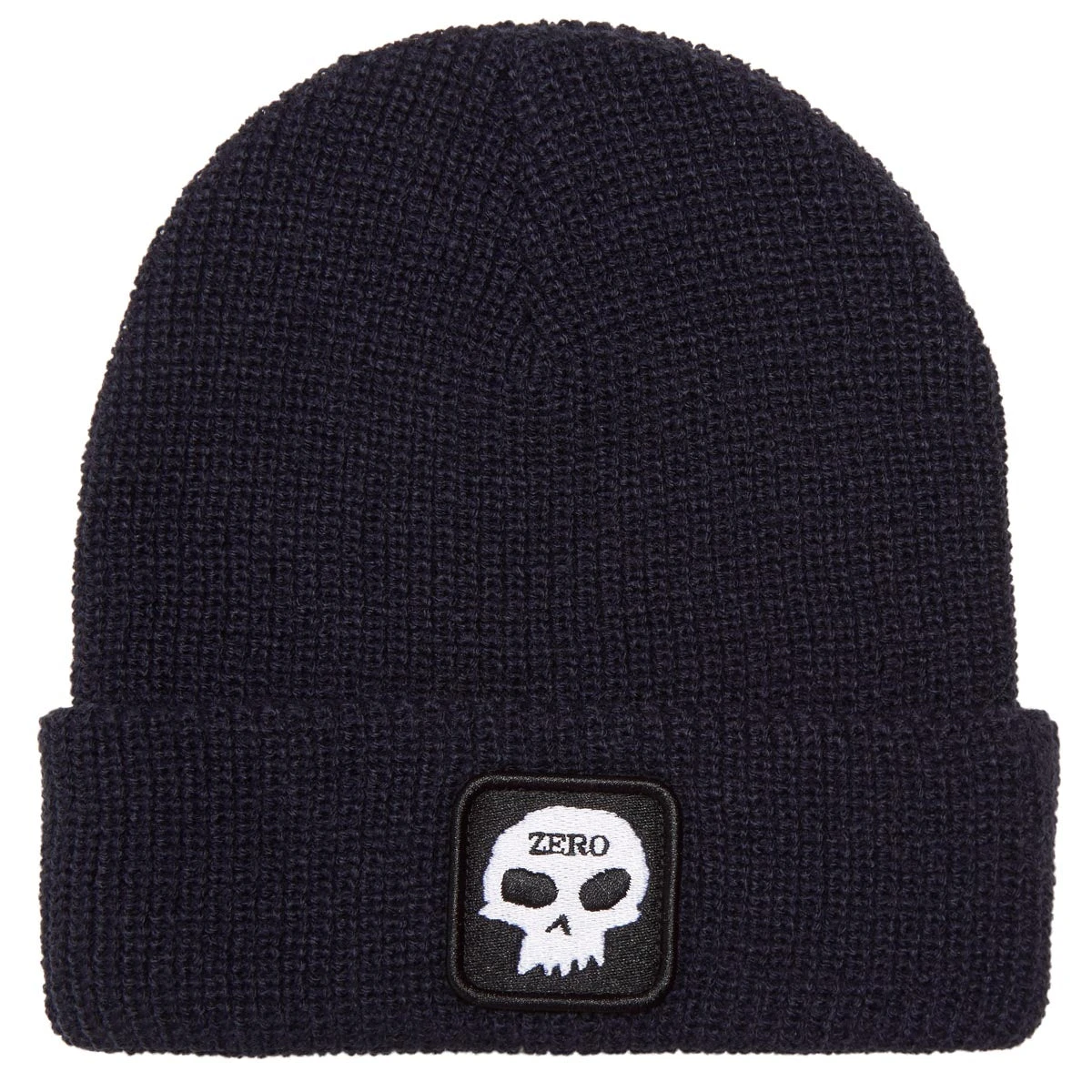 Zero Single Skull Patch Beanie - Navy 1 Zero Single Skull Patch Beanie - Navy