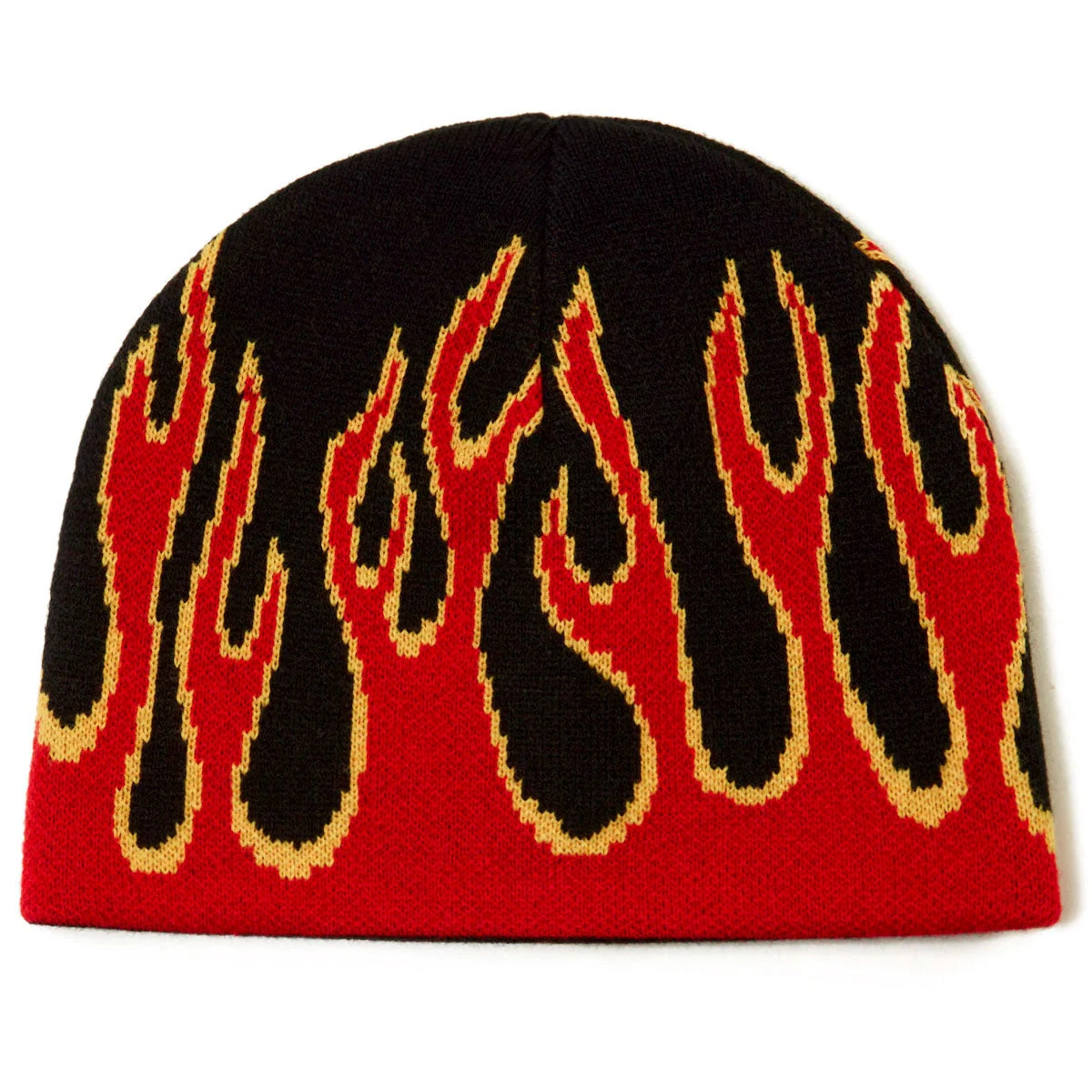 CCS Flames Reversible Skully Beanie - Black/Red 2 CCS Flames Reversible Skully Beanie - Black/Red - Image 2